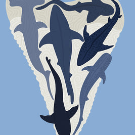 Gathering Of Sharks | Placement Print